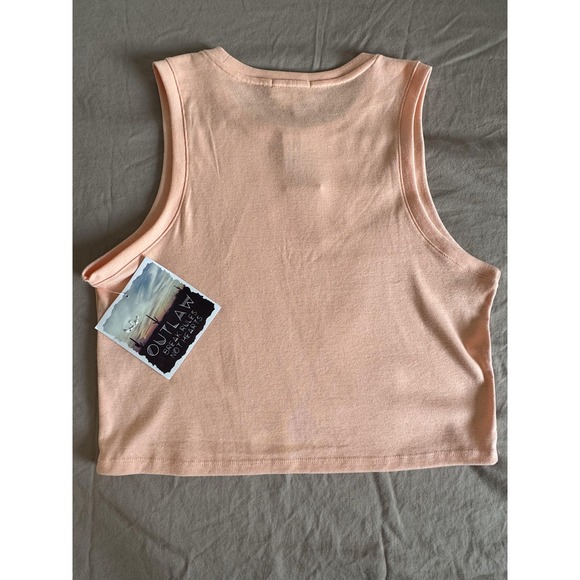 Outlaw tank Women XL Peach Pink Wings Indianapolis Raceway Motorcycle Club Biker - Picture 8 of 8